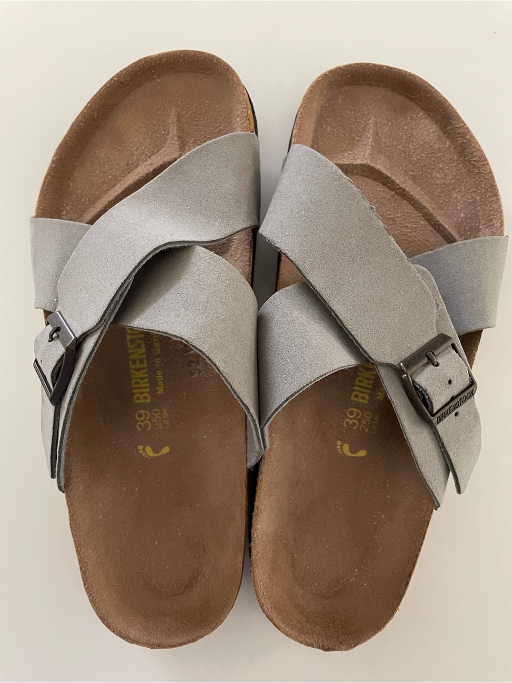 Birkenstock Siena Crossover Dove Gray Size 39 Size 8 Size 8.5